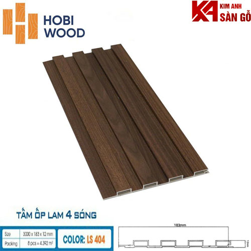 Tấm Ốp Tường Lam 4 Sóng Thấp HOBI LS-404